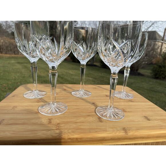 Waterford Marquis BROOKSIDE 8 5/8" Wine Water GOBLETS Glasses 12 oz ~set Of 5 - Picture 2 of 7